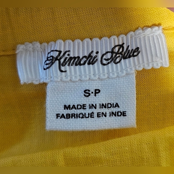 Kimchi Blue Ava Embroidered Halter Mini Dress Swim Coverup, Yellow Orange Palm S - Picture 12 of 15